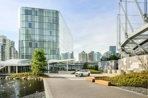 Downtown hotel exterior in Vancouver, British Columbia